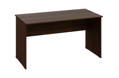 EPL 17 - 14 stůl kancelářský, dřevěná podnož, deska 18 mm, široký 1400 mm, ořech královský